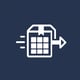 White Background with Data Product Delivery Symbol